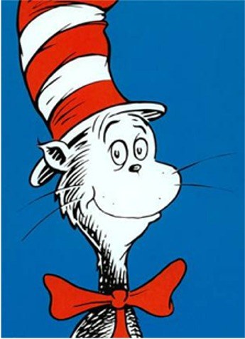 The Cat in the Hat in his tall red-and-white striped hat